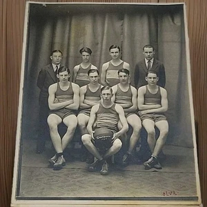 1920s Antique Photo Boys Basketball Champions Our Lady of Victory Handsome Guys - Picture 1 of 6