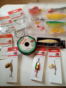 DAM Raubfischset Konvolut Wobbler Spinner Schnur Vorfach NEU - Bild 1 von 4
