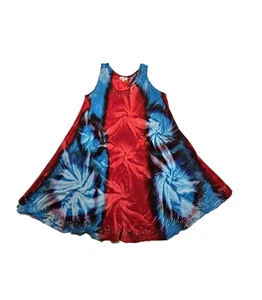Marila Stile Italiano Sleeveless Dress Summer Beach Boho Tie-Dye One Size - Bild 1 von 9