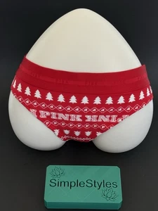 Victoria's Secret Rosso Bianco Natale Perizoma Festivo Panty Fascia Larga Tg M - Foto 1 di 10