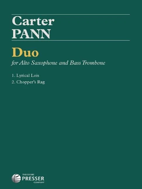 Duo alto saxophone and bass trombone performance material Pann, Carter - Image 1 of 1