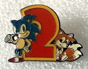 Sonic The Hedgehog And Tails 2 - 1992 Enamel Pin Badge - By Sega - Picture 1 of 2