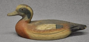 1946 VICTOR VERI-LITE WIDGEON Drake Ente Lockvogel, DECOYS ORIGINALLACK Glasaugen - Bild 1 von 9