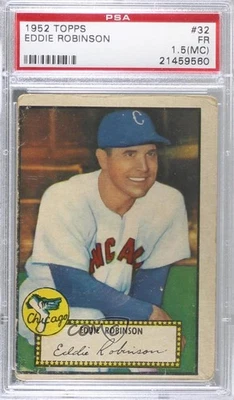 1952 Topps Eddie Robinson (Red Back) #32 PSA 1.5 - Image 1 of 2