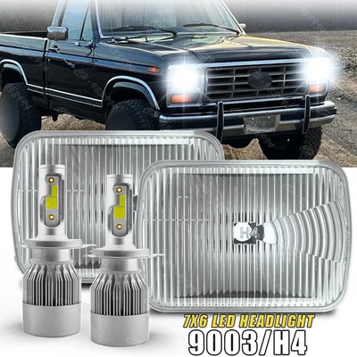 Faro LED 5x7" 7x6" pulgadas haz alto/bajo DRL para Ford F 150 1976-1986 para Ranger Foto 1 de 4