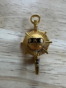 Antique Vtg Gold Tone Fraternal Pendant - Picture 1 of 10