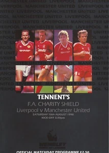 1990 FA Charity Shield - Liverpool v Manchester United - Football Programme - Picture 1 of 3