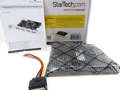 Tarjeta Adaptador StarTech PEXUSB400 4 Puertos Independientes PCI Express USB 2.0 Foto 1 de 4