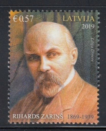 LATVIA Rihards Zariņš, Graphist Artist MNH stamp - Image 1 of 1