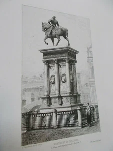 Gravure ancienne-Monument du Colleoni-Venise-PLace de l'hôpital.Gaucherel. - Picture 1 of 2