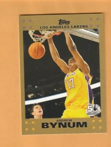 Andrew Bynum Los Angeles Lakers 2007-08 Topps Oro/2007 Metuchen Nueva Jersey 2O - Imagen 1 de 2