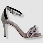 $830 Serena Uziyel Women's Silver D'Orsay Catena Chain Sandal Shoes Size 37.5