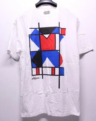 Rock Smith Retro 1 Top 3 White Red Blue Blocked S/S Tee T-Shirt Mens Size XL New - Image 1 of 3