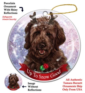 Up to Snow Good Ornament - Chocolate Goldendoodle - Picture 1 of 1