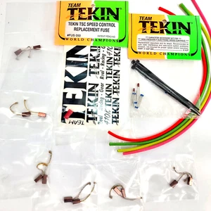 Vintage Tekin FUS50 , CAP004 , Extreme HC80 Motor Brushes , 4' R&R 14ga Wire - Picture 1 of 12