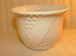 VINTAGE GLASUR-KERAMIK 2399/13 White Bowl Planter Hobnail pattern Made Germany - Picture 1 of 7