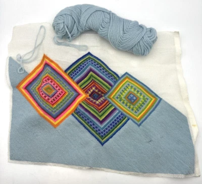 Wool Needlepoint Bucilla 4462 Futura Canvas & Yarn for Pillow Complete Me - Image 1 of 4