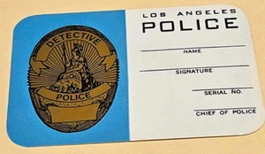 Los Angeles Polizei Original TV/Film Requisitenkarte - 1970er 1980er Jahre - Bild 1 von 2