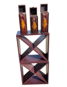 Vintage Wine Carriers/Rack Cabinet - Picture 1 of 18