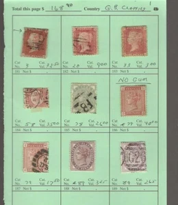 GREAT BRITAIN Classics...Sc #3/89...M & U...1841/81...9 Diff...SCV $168.90 - Picture 1 of 1