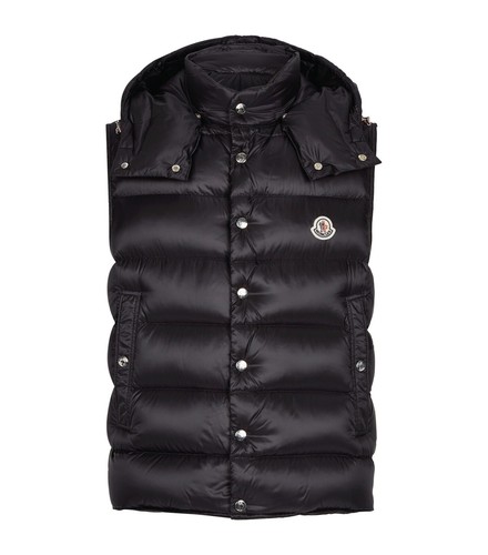 MONCLER Nero BILLECART GILET BILLECART GILET Autentico Uomo 4 (XL) Piumino Felpa con Cappuccio