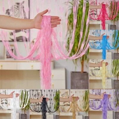 Cortinas de puerta de cadena de corazón 2/4 piezas divisor de habitación borla con cuentas flecos panel de ventana Foto 1 de 4