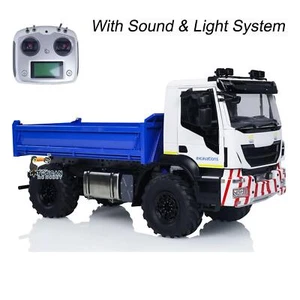 4x4 1/14 RC Hydraulic Dumper Trucks Metal Remote Control Dump Car Tipper Models - Picture 1 of 17