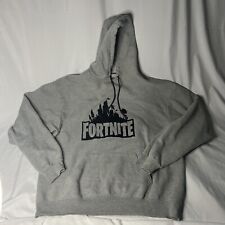 Fortnite XL Pullover Hoodie Sweatshirt Gray Front Back Graphics  Do Not Disturb