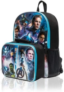 Avengers Niños Mochila Mochilero con Bolsa de Almuerzo 15" - Bolso Escolar de Hombro Niños - Imagen 1 de 4