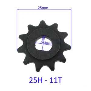 Engranaje piñón de cadena de dientes 25H 11 para motor de scooter eléctrico MY1020 - Imagen 1 de 6
