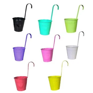 Hängetöpfe Ø 16 cm in 8 Farben Blumentopf Geländertopf Übertopf Pflanztopf - Bild 1 von 13