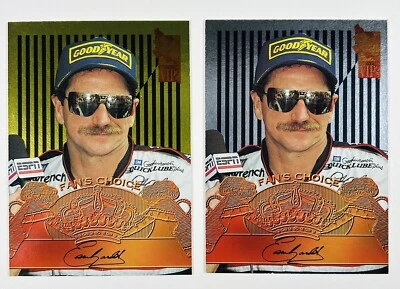 Dale Earnhardt 1995 Press Pass VIP Fan's Choice Gold & Silver #FC1 HOF - Image 1 of 2
