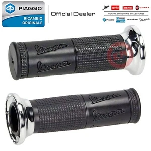COPPIA MANOPOLE ORIGINALE PIAGGIO CON LOGO VESPA LX 50 125 150 / TOURING / 2T-4T - Imagen 1 de 4