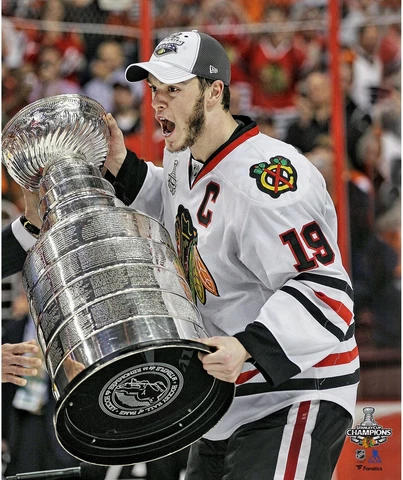 Jonathan Toews Chicago Blackhawks 2010 SC Champs Raising Cup 8" x 10" Photo Cover