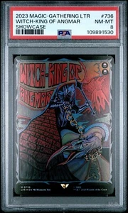 2023 MAGIC THE GATHERING MIDDLE-EARTH 736 WITCH-KING OF ANGMAR SHOWCASE PSA 8 - Picture 1 of 2