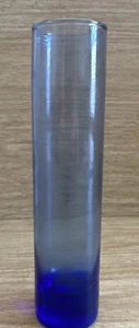 Libbey Cobalt Blue Glass Cylinder Bud flower Vase 7.5" Tall slender narrow - Picture 1 of 7