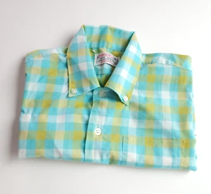Vintage Brent Jr Shirt Boys Medium Size 10 Short Sleeve Button Down No Iron - Picture 1 of 30