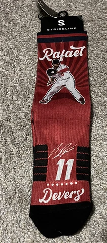 RAFAEL DEVERS BOSTON RED SOX MENS STRIDELINE CREW SOCKS MLB BASEBALL Cover