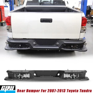 Upgraded Steel Rear Bumper For 2007-2013 Toyota Tundra w/LED Lights & D-Rings - Picture 1 of 11