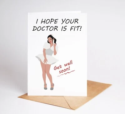 Funny Get Well Soon Card After Operation Hospital Stay BC608 - Image 1 of 3