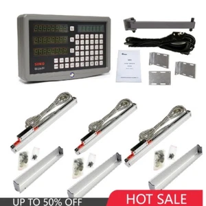 SINO Digital Readout DRO SDS6-3V 5micron Linear Encoder KA300 Glass Scale Ruler - Picture 1 of 9