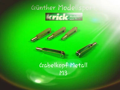 Gabelkopf Metall M3 (5 Stk.), 50103 v. Krick / Günther Modellsport - Bild 1 von 2