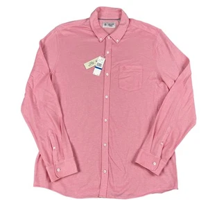 NWT Original Penguin Mens Pink Lightweight Long Sleeve Button Down Shirt Sz XL - Picture 1 of 6