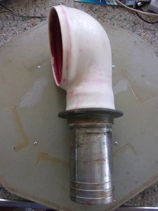 Vintage 8"Cowl Vent with Solid  Bronze Deck plate 3” and  stainless Dorade pipe - Bild 1 von 6