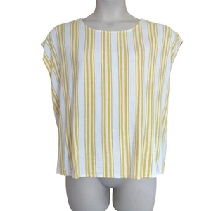 Top Corto Torrid Mezcla de Lino Rayas Brasa Espalda Cruzada Usado en Excelente Condición - Talla Grande (12) - Imagen 1 de 8