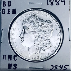 1889 BU GEM MORGAN SILVER DOLLAR UNC MS+++ U.S. MINT RARE COIN 3545 - Picture 1 of 3