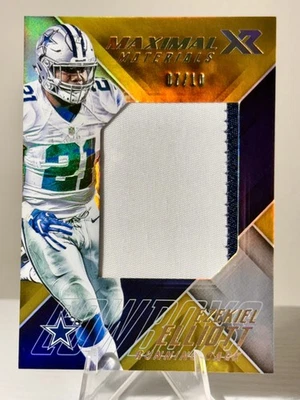 2017 Panini XR - Maximal Materials Ezekiel Elliott Gold #7/10 Cowboys - Image 1 of 2