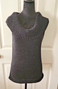 Windridge by Cheryl Nash Blk Cowl Neck Sleeveless Sweater with Scooped Neck  MD - Picture 1 of 11