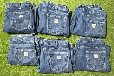 Carhartt FR Jeans Mens 38x30 Flame Resistant CAT 2 Blue Lot of 6 - Image 1 of 4