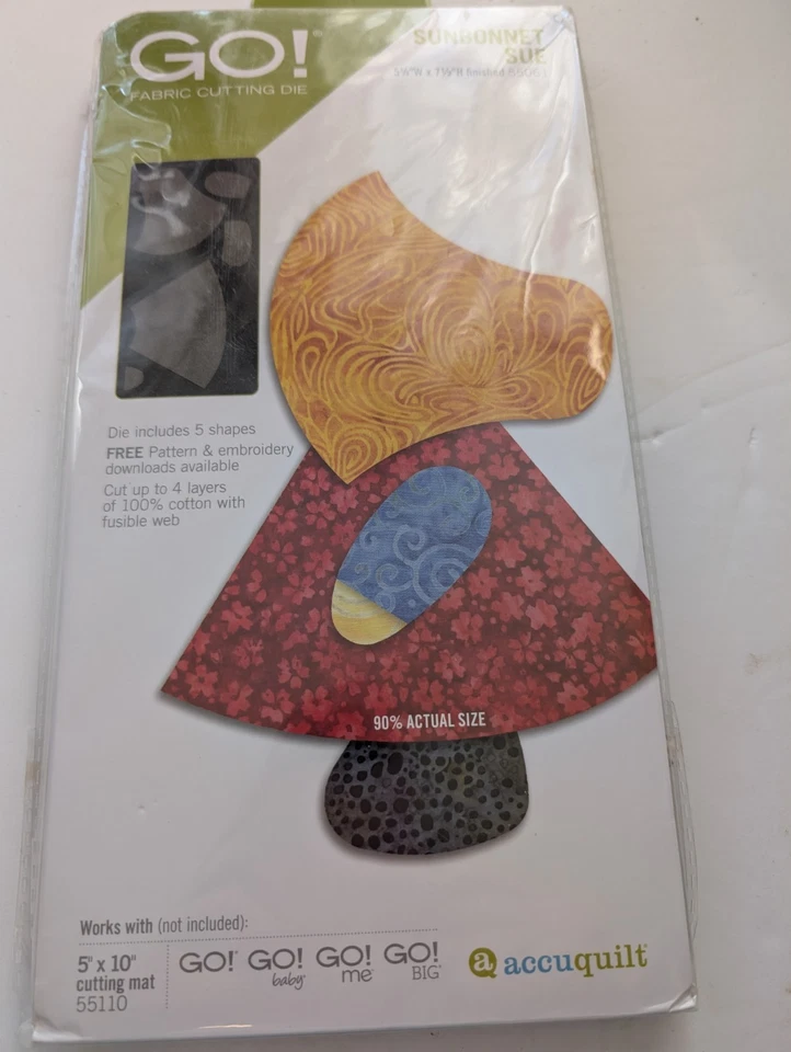 Accuquilt GO! 55061 Sunbonnet Sue cortador de tela, herramienta de acolchado, costura Foto 1 de 2